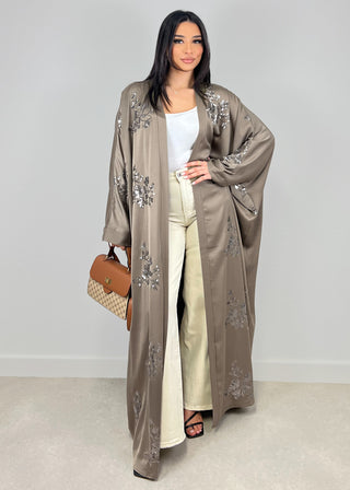 Shoppe nach Kategorie: Pailletten Kimono Taupe