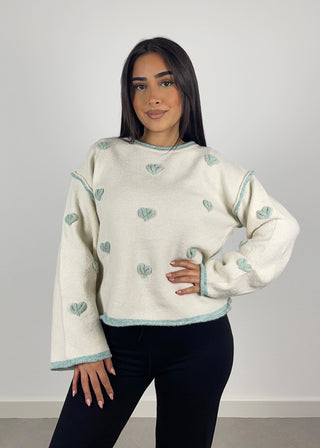 Shoppe nach Kategorie: Pullover mit bestickten Herzen