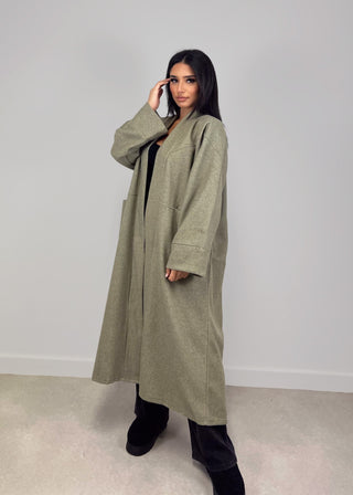 Shoppe nach Kategorie: Oversize Mantel Khaki