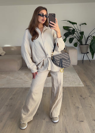 Shoppe nach Kategorie: Oversize Musseline Set Beige