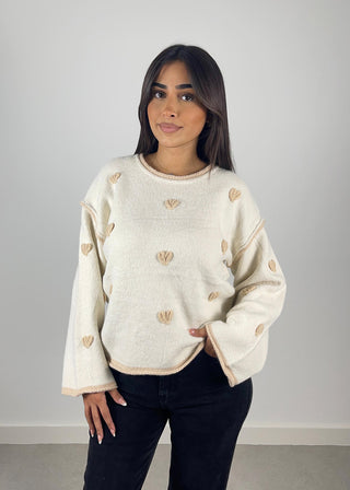 Shoppe nach Kategorie: Pullover mit bestickten Herzen