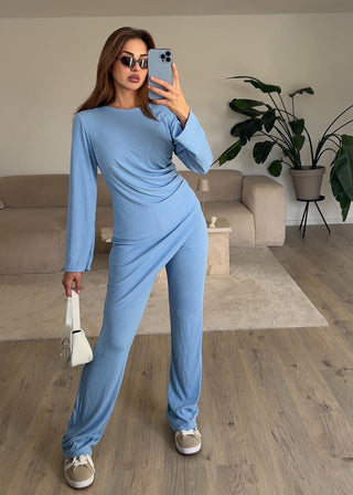 Shoppe nach Kategorie: Casual Chic Set Hellblau