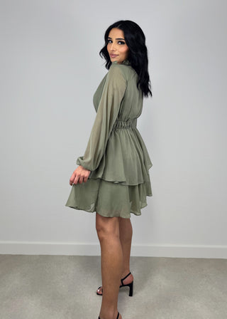 Shoppe nach Kategorie: Kleid mit Rüschen Khaki