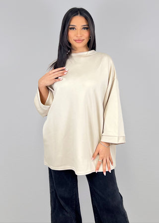 Shoppe nach Kategorie: Oversize Sweatshirt Beige