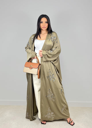 Shoppe nach Kategorie: Pailletten Kimono Khaki