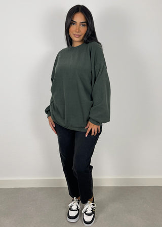 Shoppe nach Kategorie: Gerippter Pullover Khaki