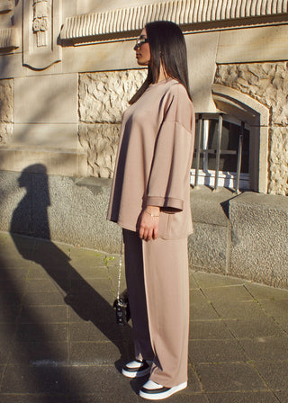 Shoppe nach Kategorie: Oversize Zweiteiler Taupe