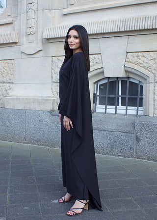 Shoppe nach Kategorie: Taillienbetontes Maxikleid Schwarz